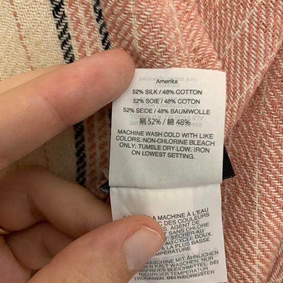 Madewell Pink and Cream Striped Wrap - Picture 4 of 6